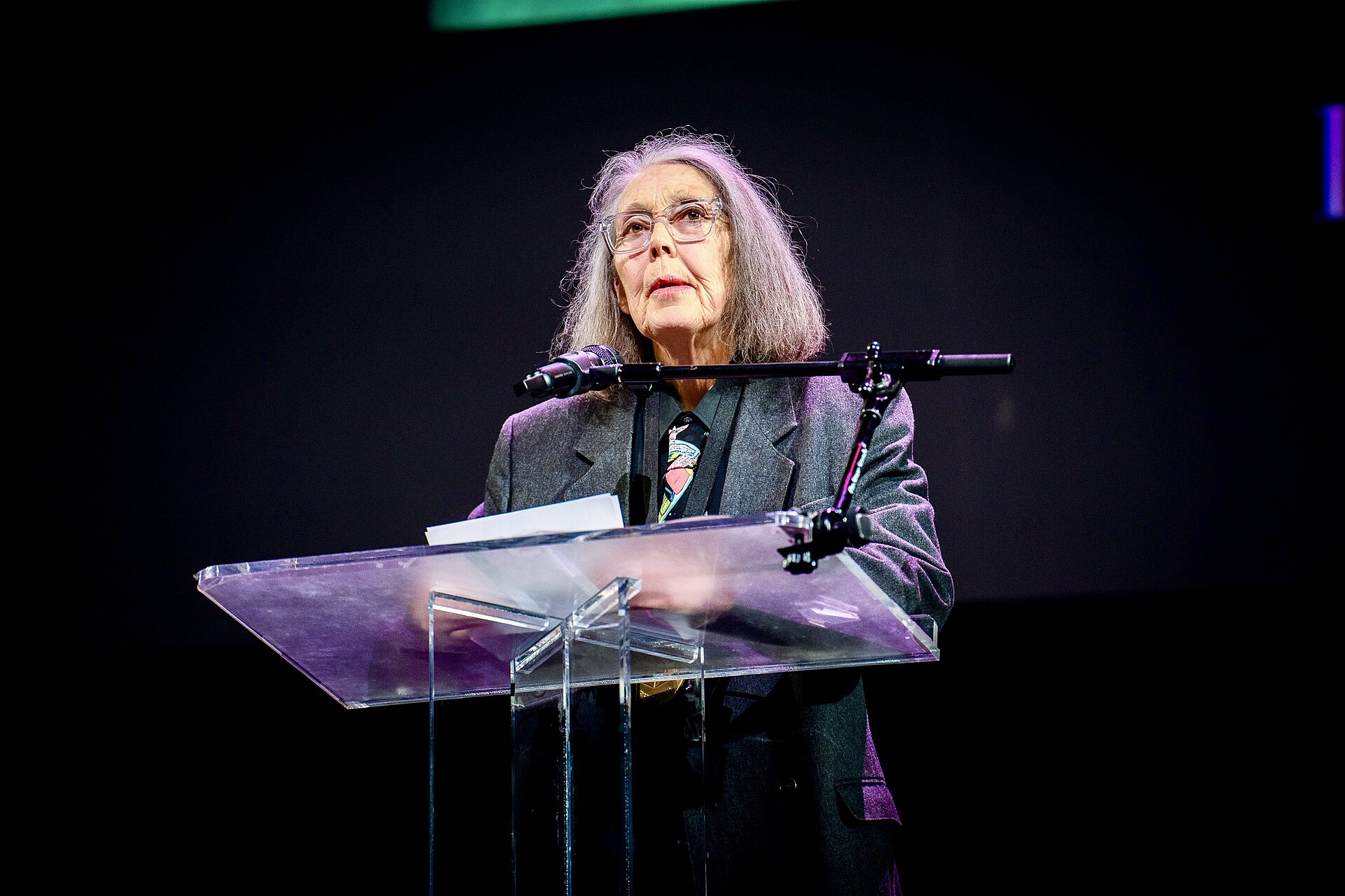 Anne Carson, poet, at the 2024 National Book Awards finalist reading 6