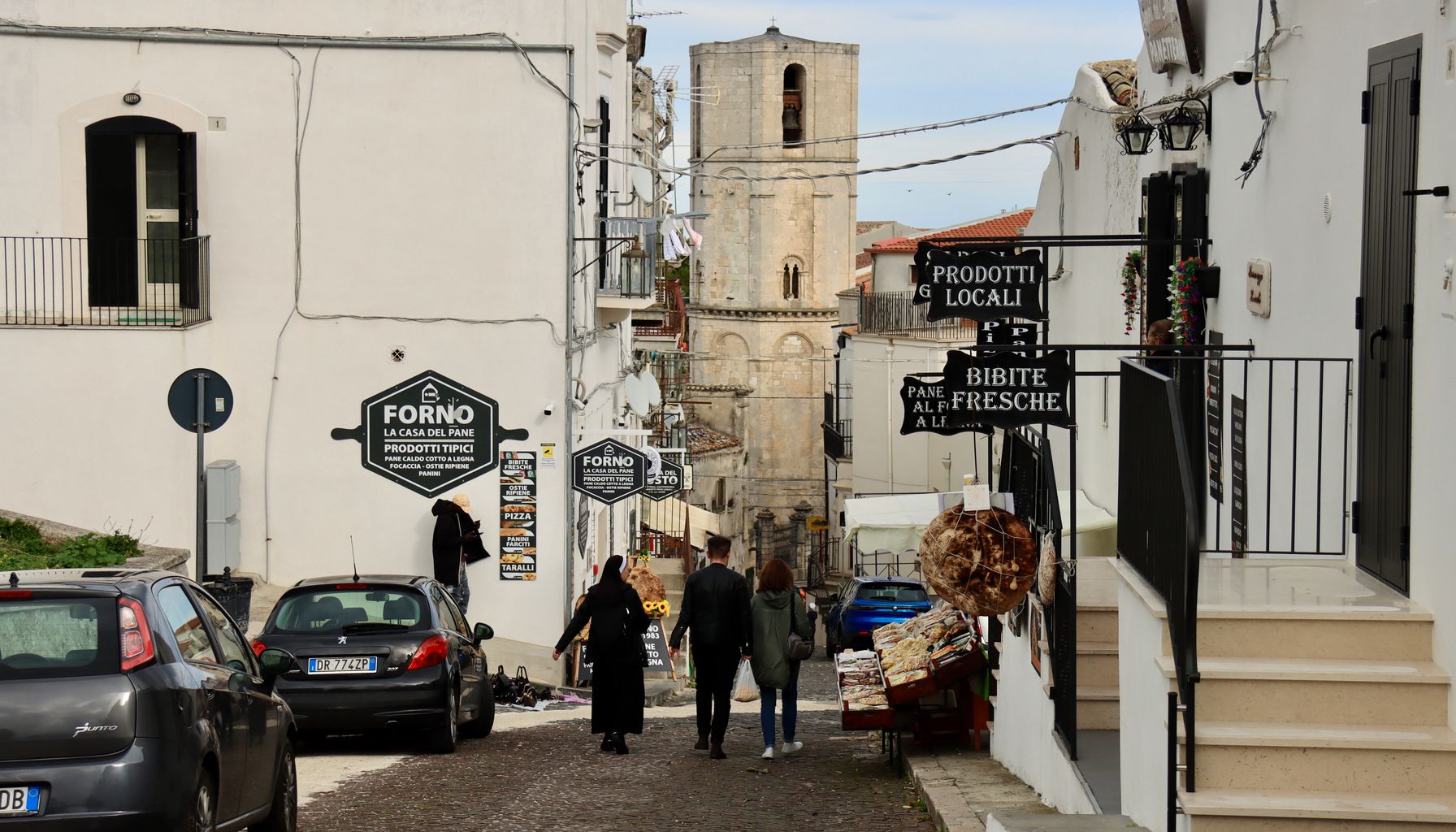 Explore the quaint streets of Monte Sant'Angelo, Puglia, Italy.