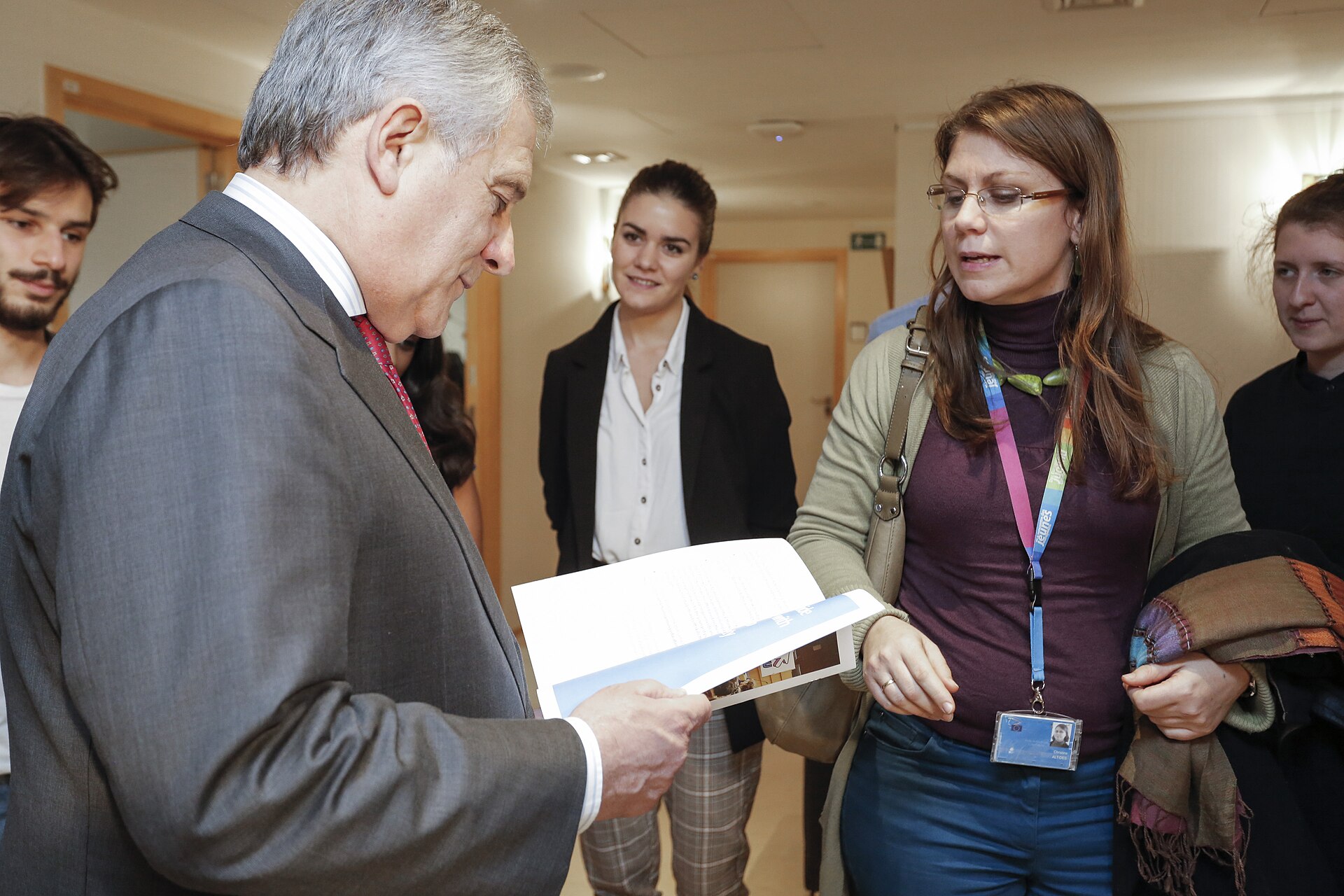 Antonio TAJANI, EP President meets with a delegation of Youth Parliament 02